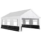 Tenda para Festas 4x6 m, Tenda de Jardim com Paredes Removíveis, 2 Portas e Janelas UPF30+ - Thumbnail 3