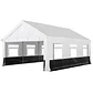 Tenda para Festas 4x6 m, Tenda de Jardim com Paredes Removíveis, 2 Portas e Janelas UPF30+ - Thumbnail 10