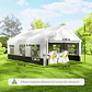 Tenda para Festas 4x6 m, Tenda de Jardim com Paredes Removíveis, 2 Portas e Janelas UPF30+ - Thumbnail 11