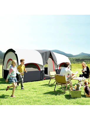 Tenda de Campismo Familiar Tipo Túnel para 4-6 Pessoas