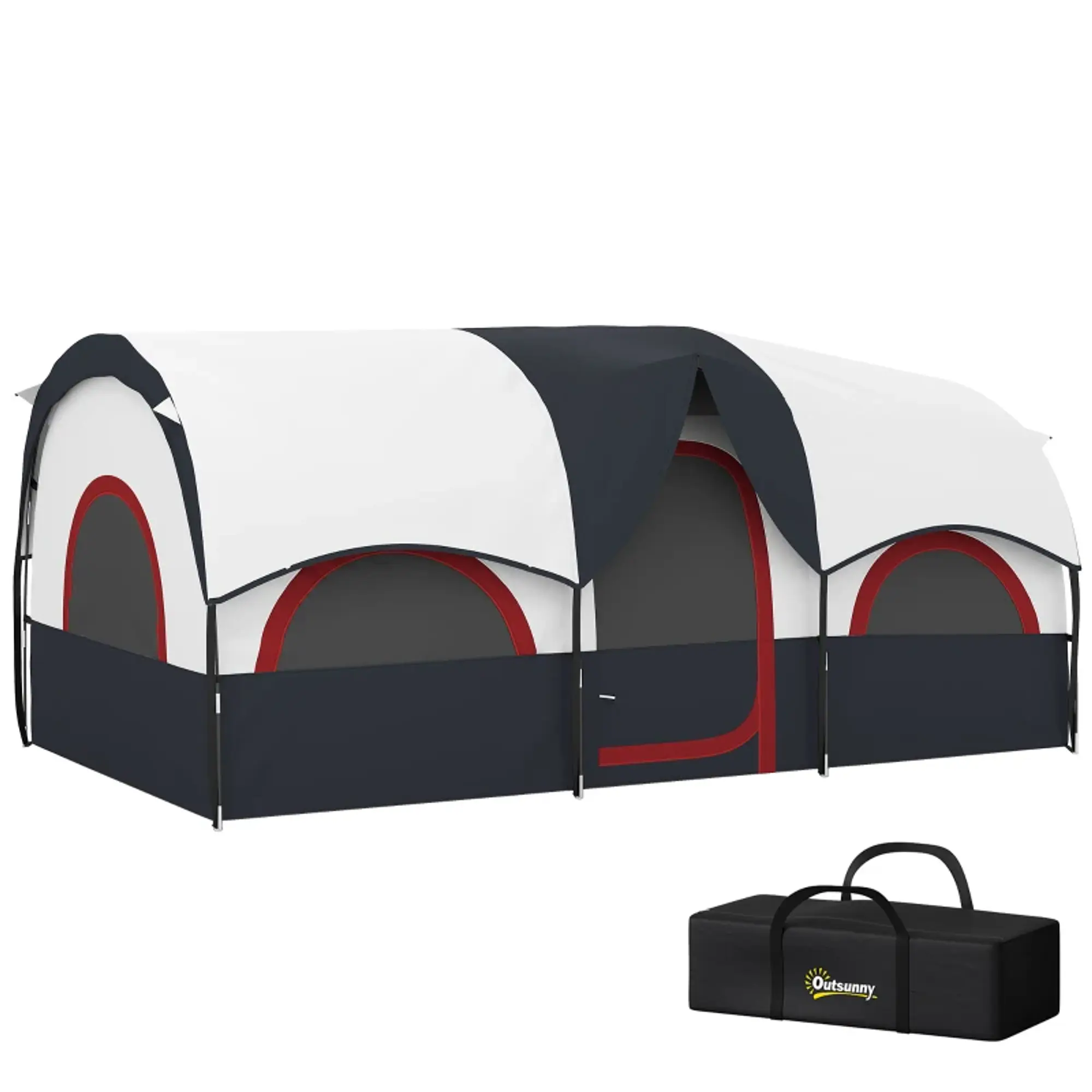 Tenda de Campismo Familiar Tipo Túnel para 4-6 Pessoas 11