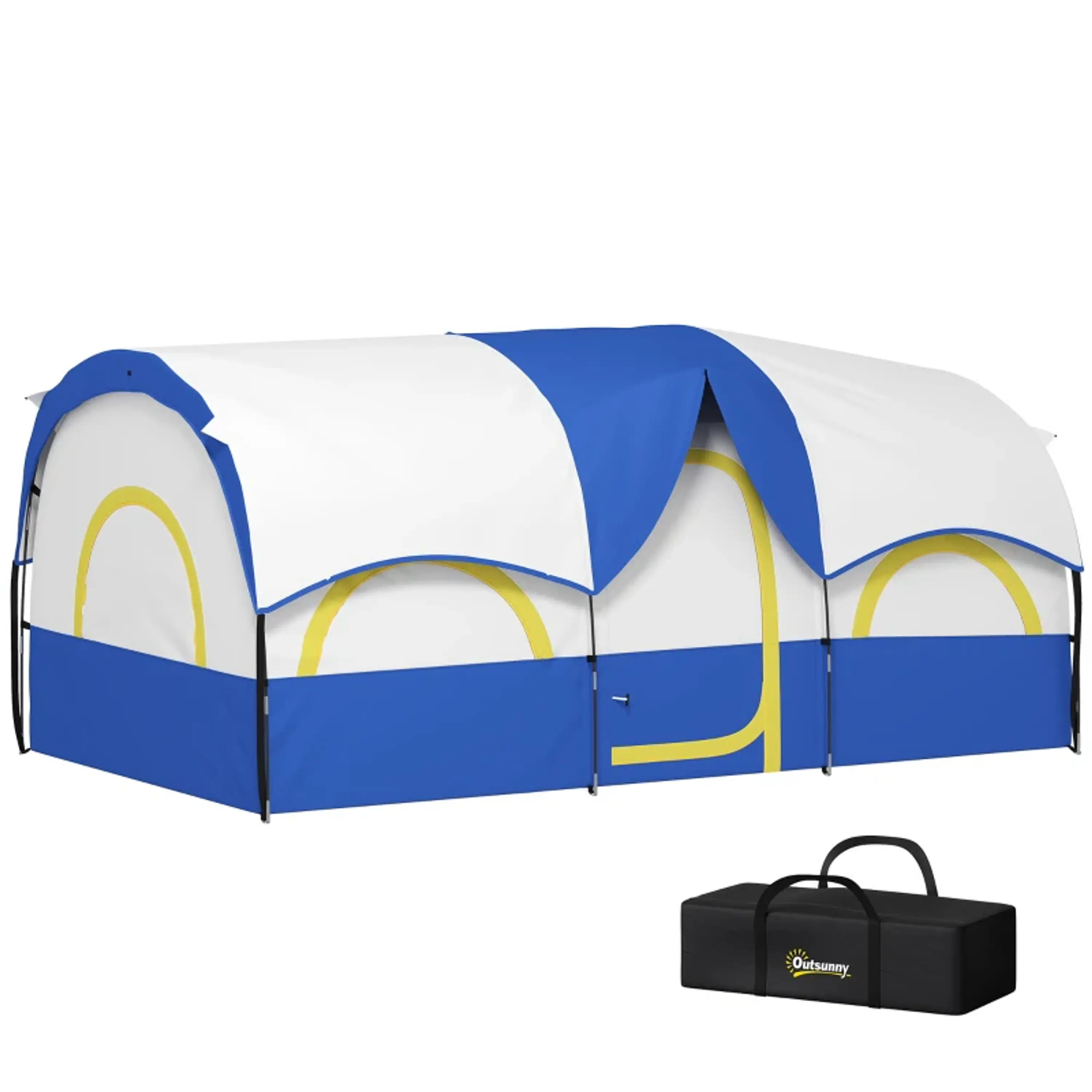 Tenda de Campismo Familiar Tipo Túnel para 4-6 Pessoas 12