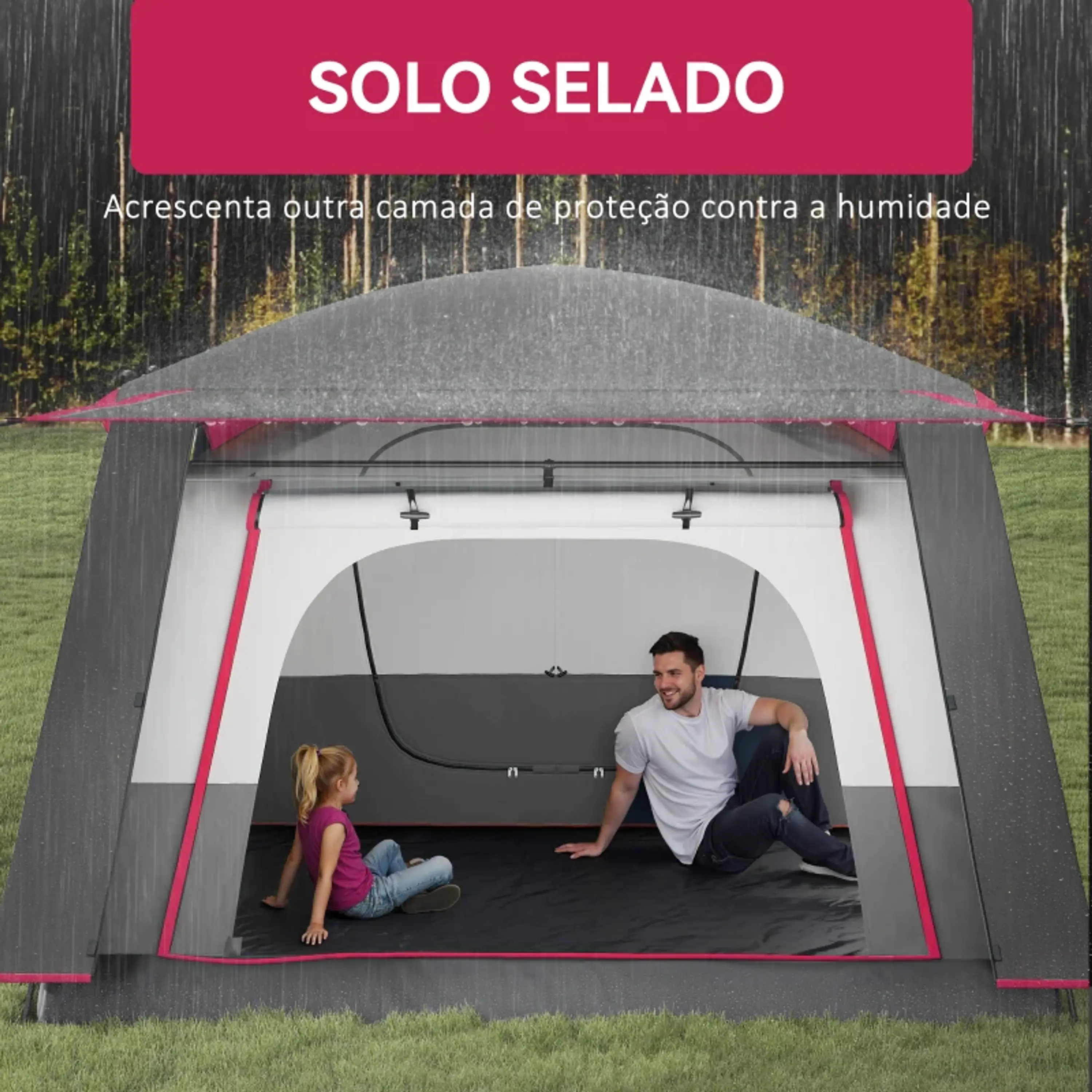 Tenda de Campismo com 2 Quartos 4