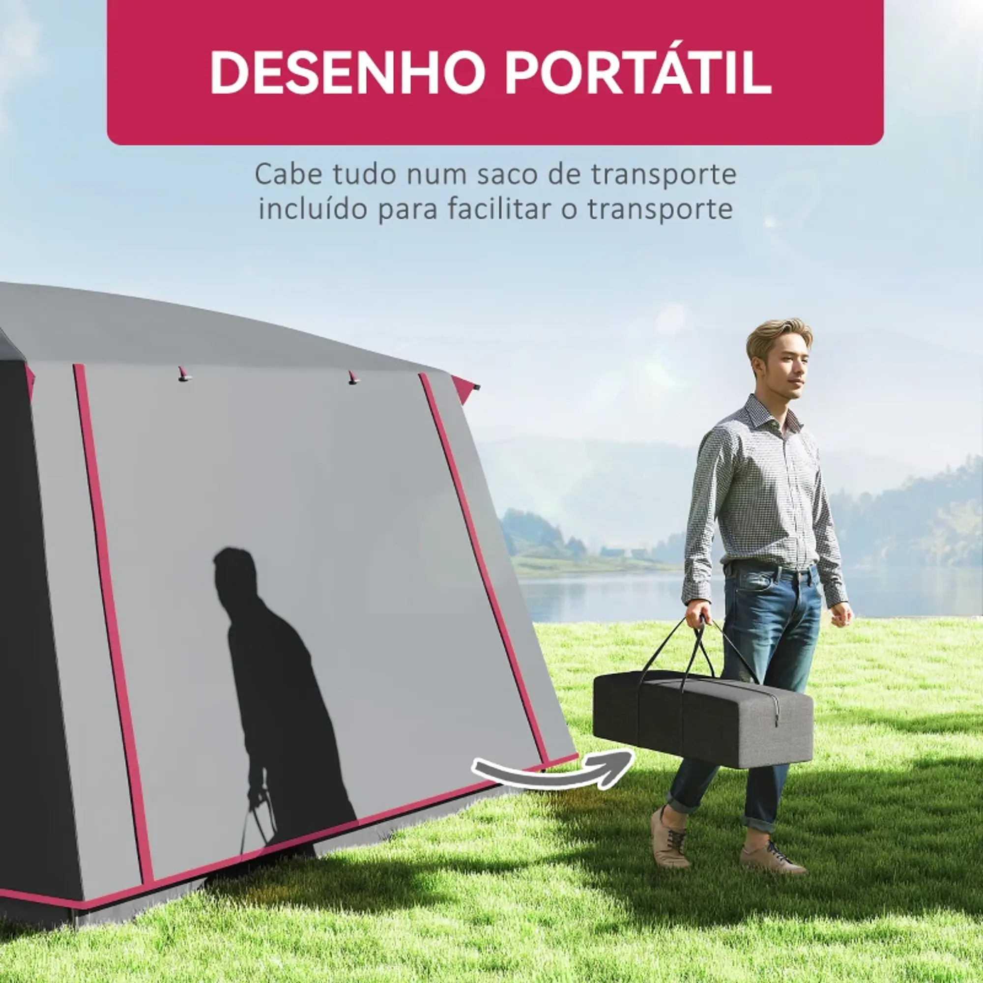 Tenda de Campismo com 2 Quartos 10