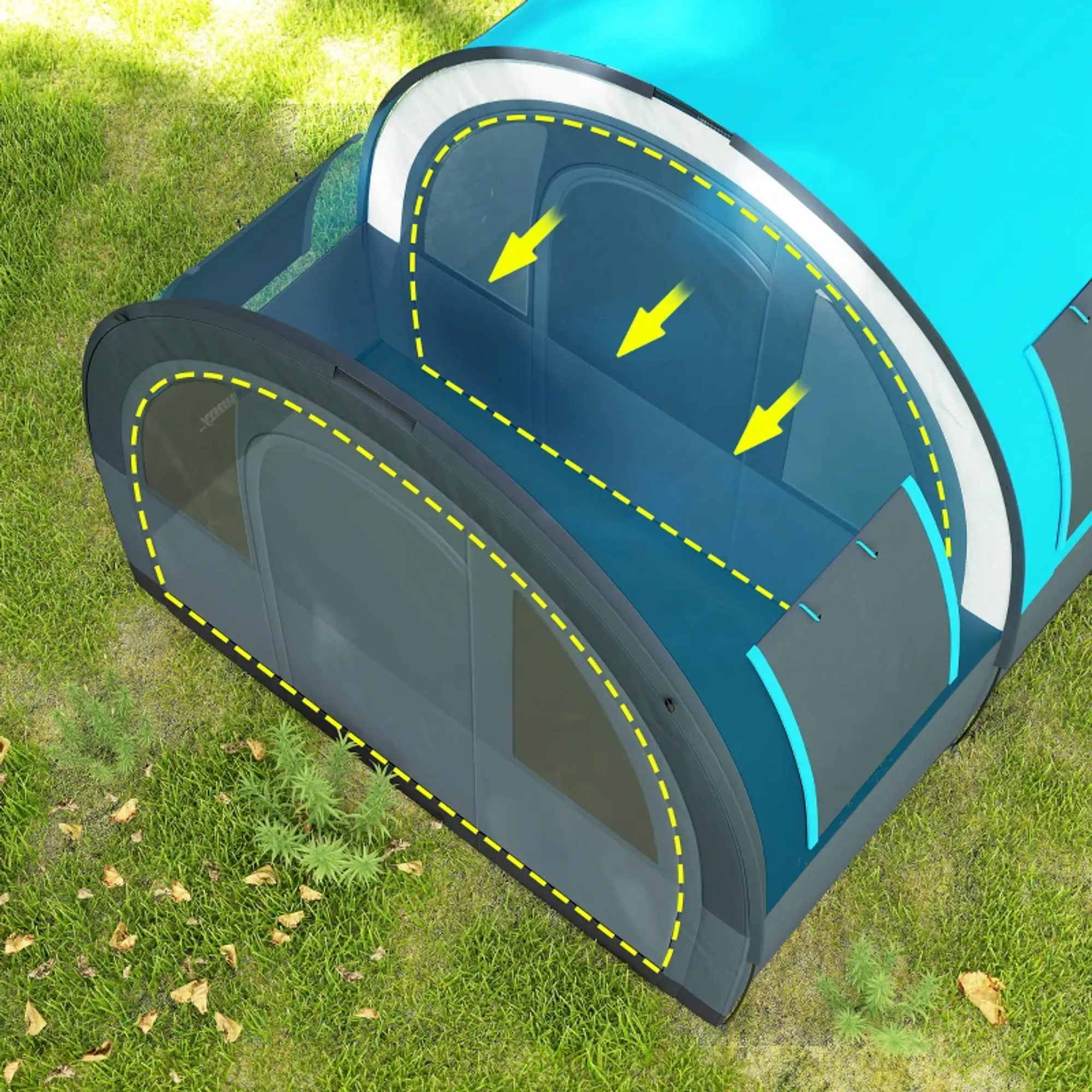 Tenda de Campismo Familiar 480x260x200  9