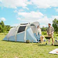 Tenda de Campismo Insuflável com Bomba, Impermeável - Montagem Rápida Azul - Thumbnail 14