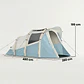 Tenda de Campismo Insuflável com Bomba, Impermeável - Montagem Rápida Azul - Thumbnail 3