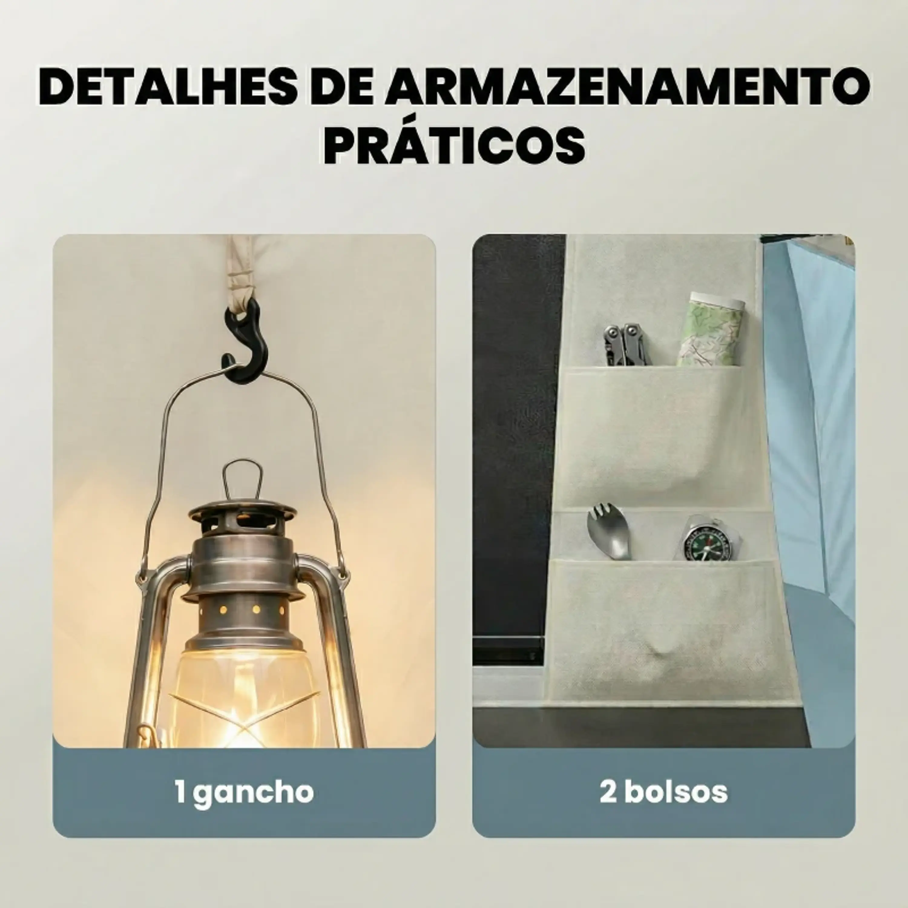 Tenda de Campismo Insuflável com Bomba, Impermeável - Montagem Rápida Azul 8
