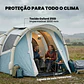 Tenda de Campismo Insuflável com Bomba, Impermeável - Montagem Rápida Azul - Thumbnail 4