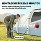 Tenda de Campismo Insuflável com Bomba, Impermeável - Montagem Rápida Azul - Thumbnail 12