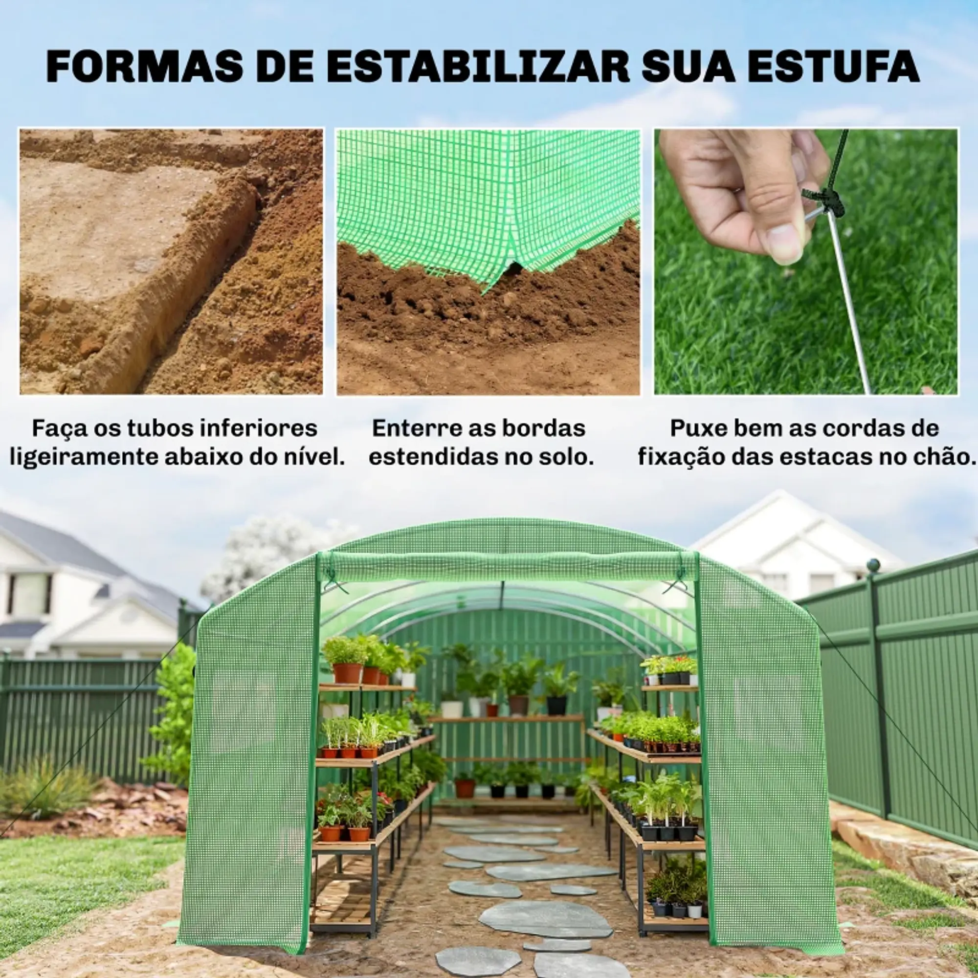 Estufa Tipo Túnel 6x3x2 m 8