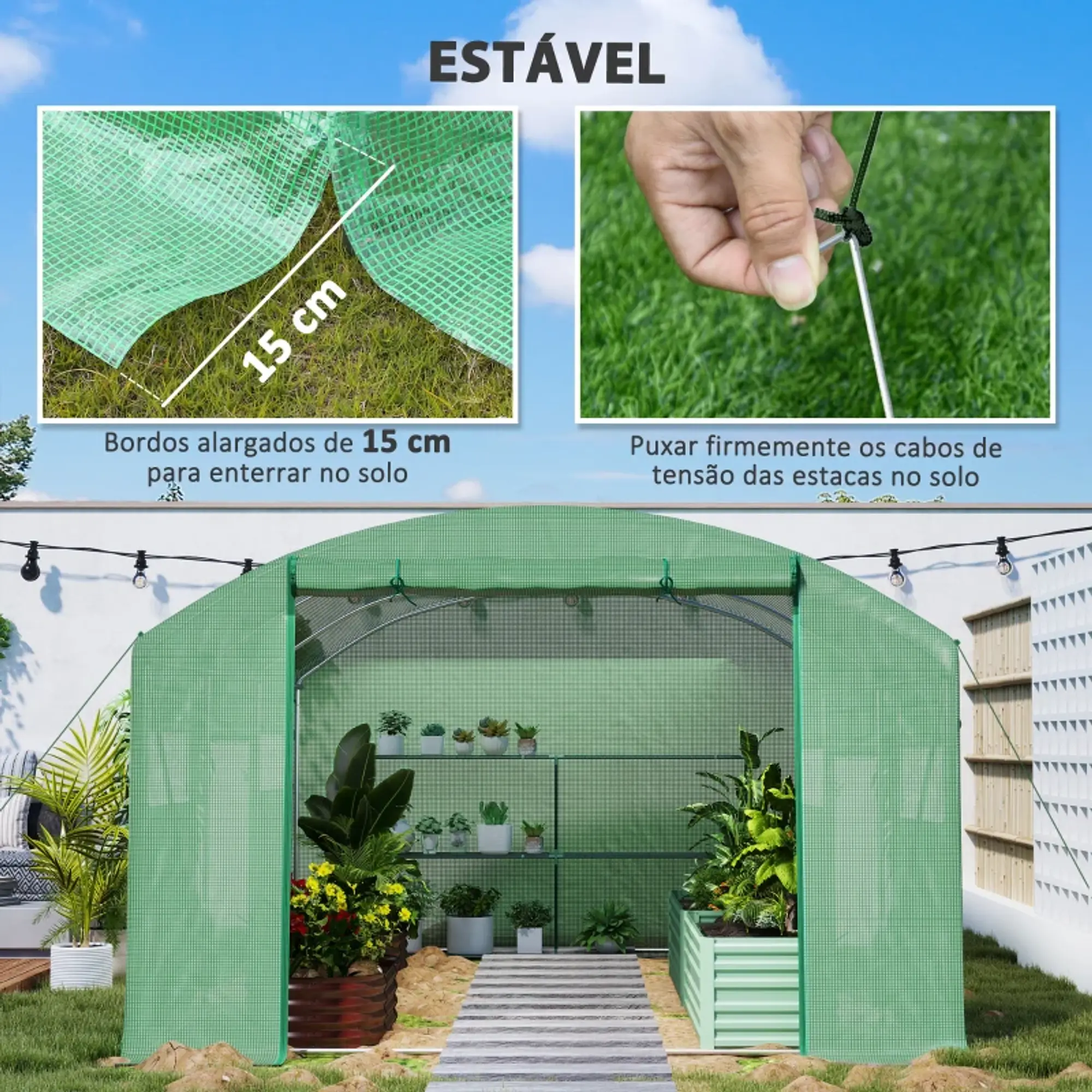 Estufa tipo Túnel 397x300x200 cm 5