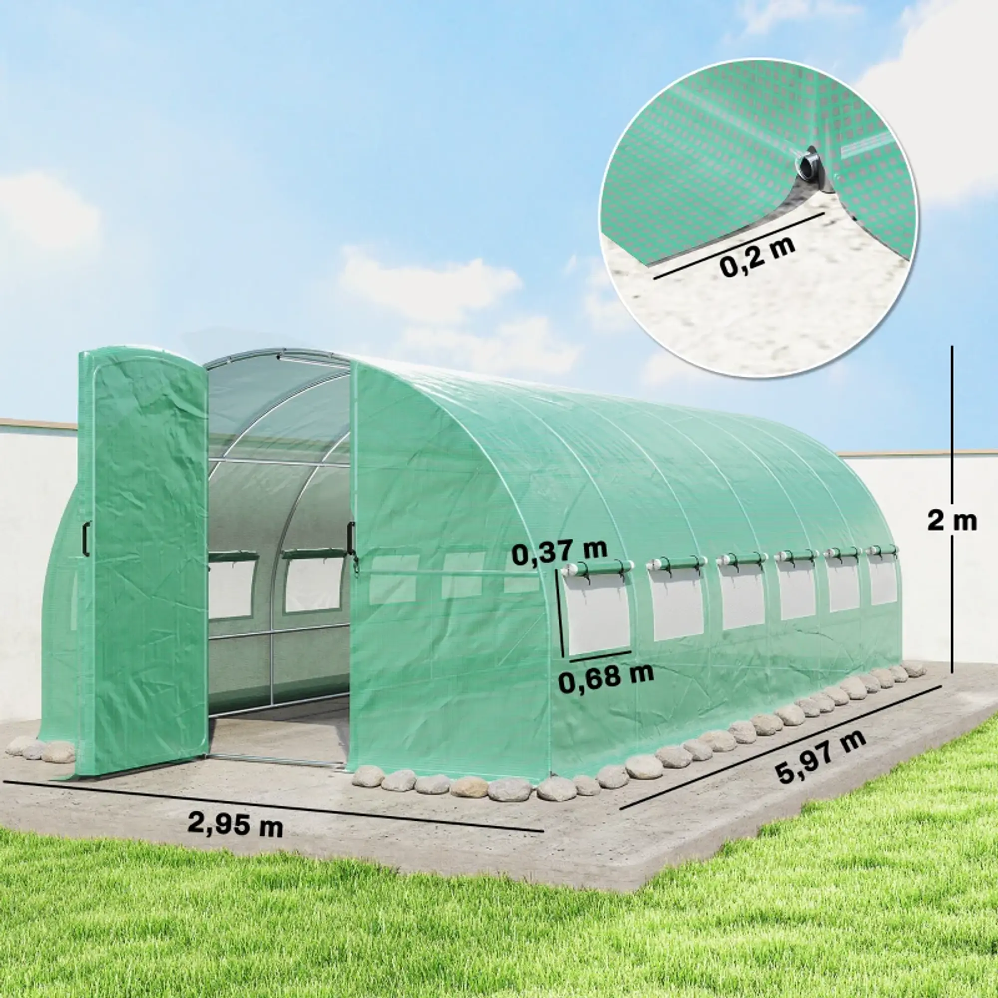 Estufa Túnel 6x3x2 m 10
