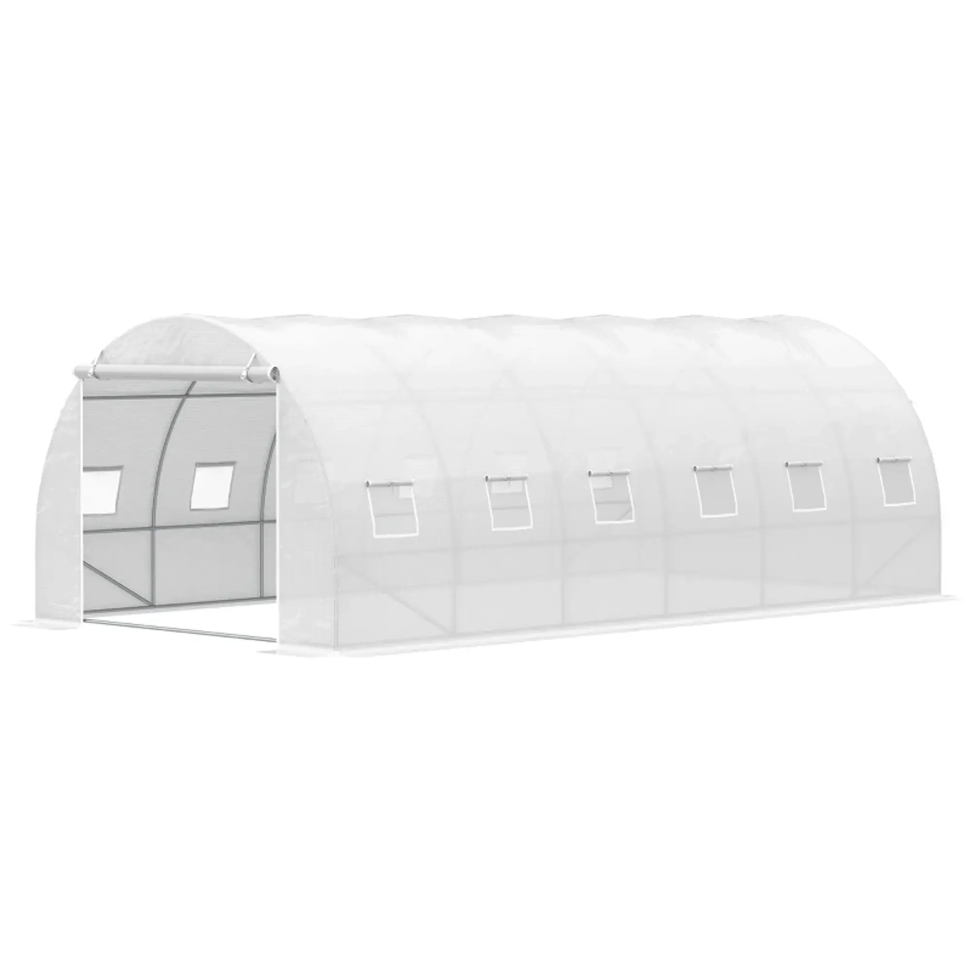 Estufa de Túnel 600x300x200cm com Porta Enrolável 12 Janelas 1