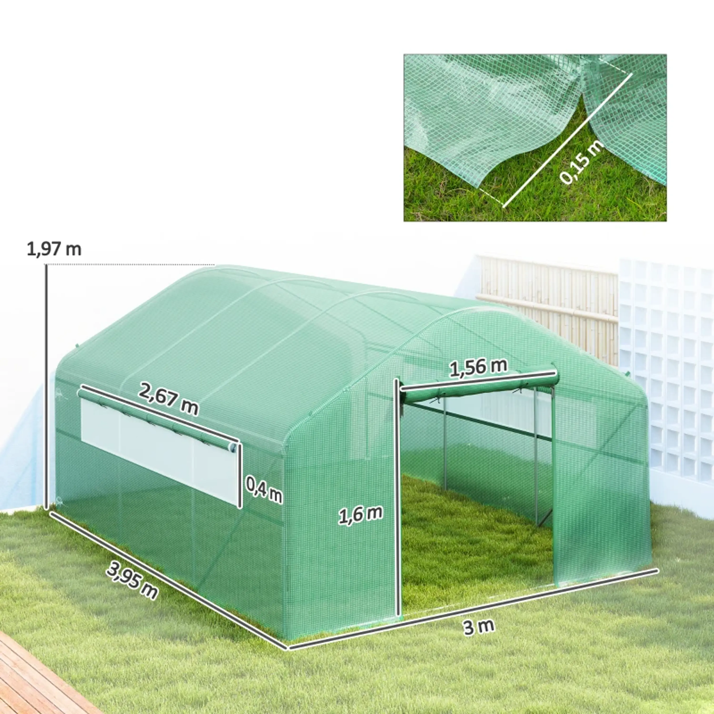 Estufa 4x3x2 m Anti UV 4