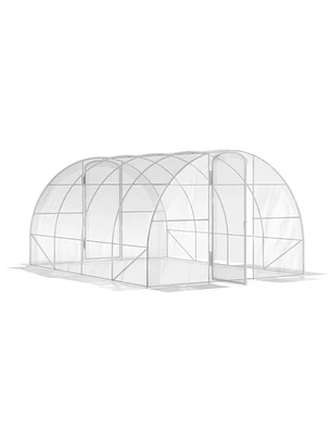 Estufa de Túnel 395x295x195 cm de teto Arredondado Transparente