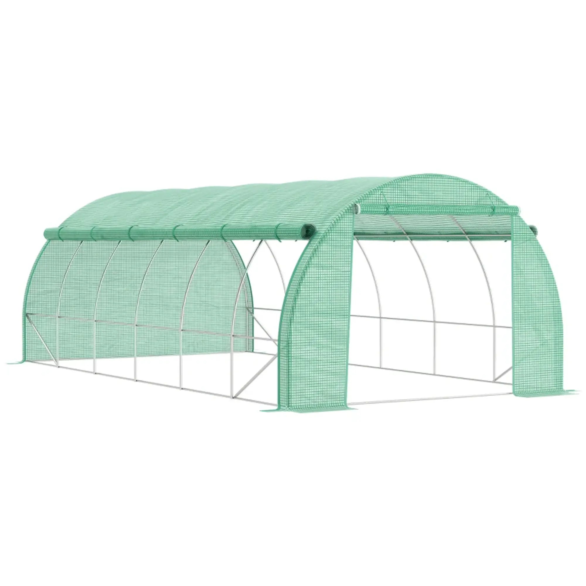 Estufa de Jardim 6x3x2m com Porta Enrolável 12 Janelas 5