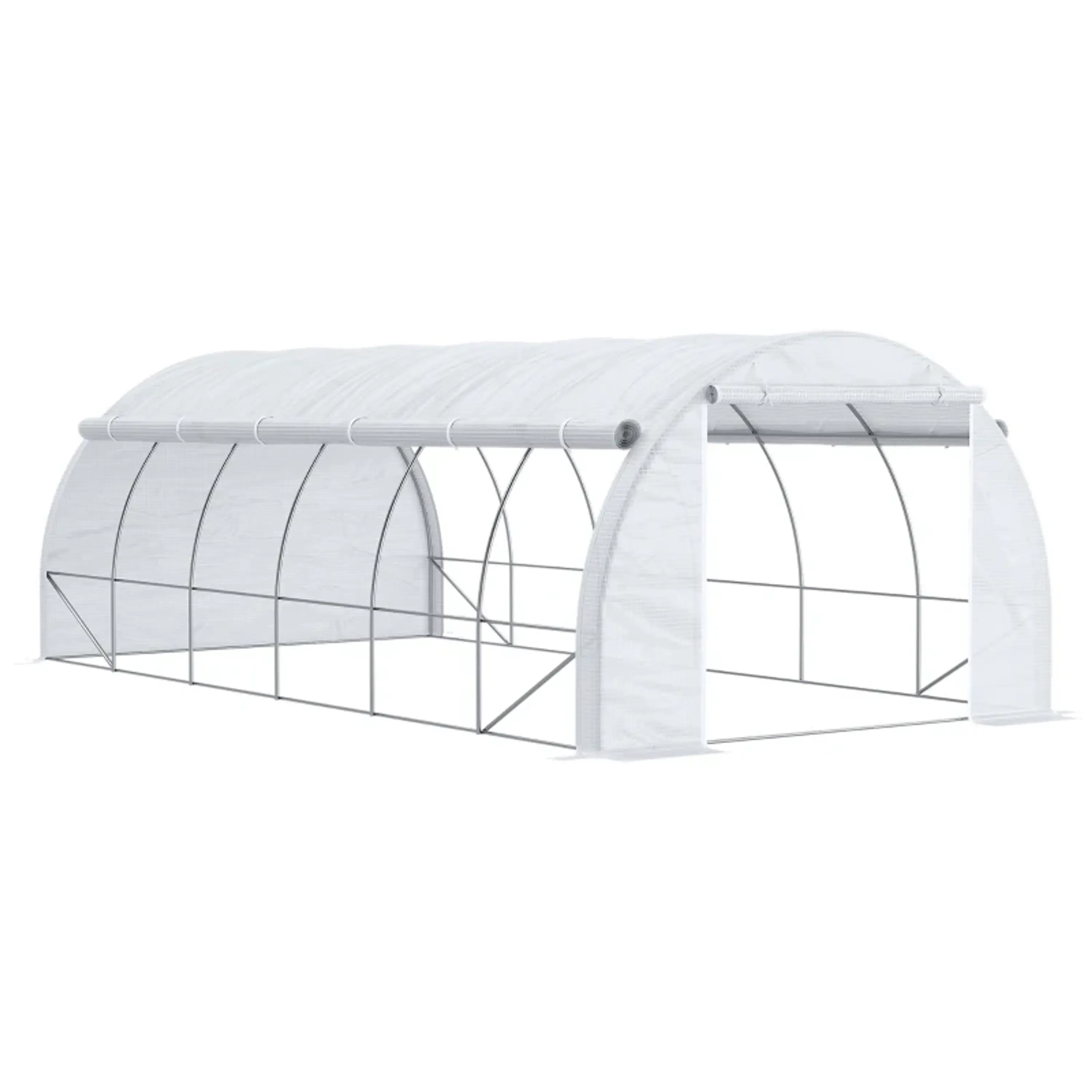 Estufa de Jardim 6x3x2m com Porta Enrolável 12 Janelas 1