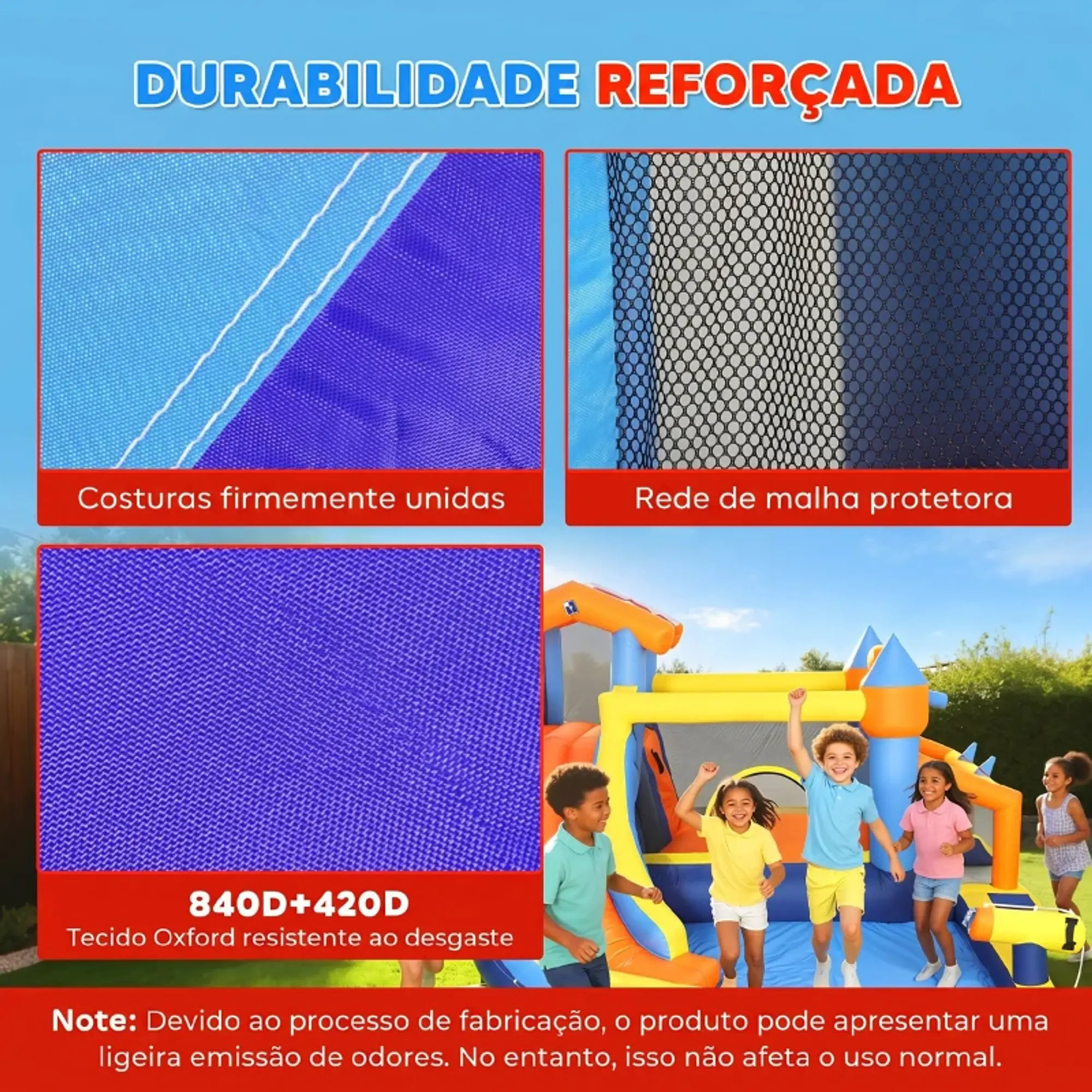 Castelo Insuflável Aquático 8 em 1 com Soprador de 550W 3