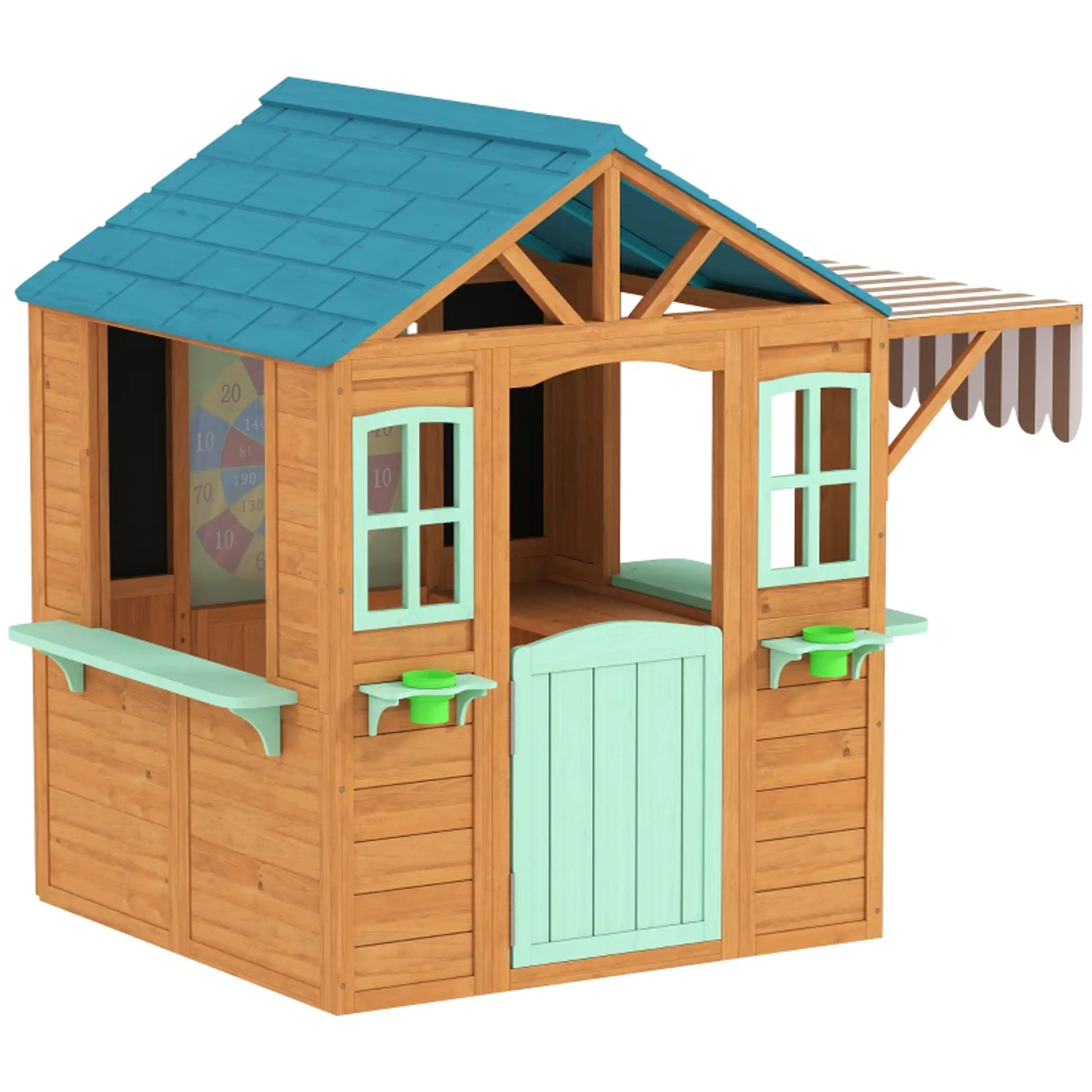 Casa Infantil  de Madeira com Balcão Floreiras 1