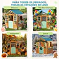 Casa Infantil  de Madeira com Balcão Floreiras - Thumbnail 7