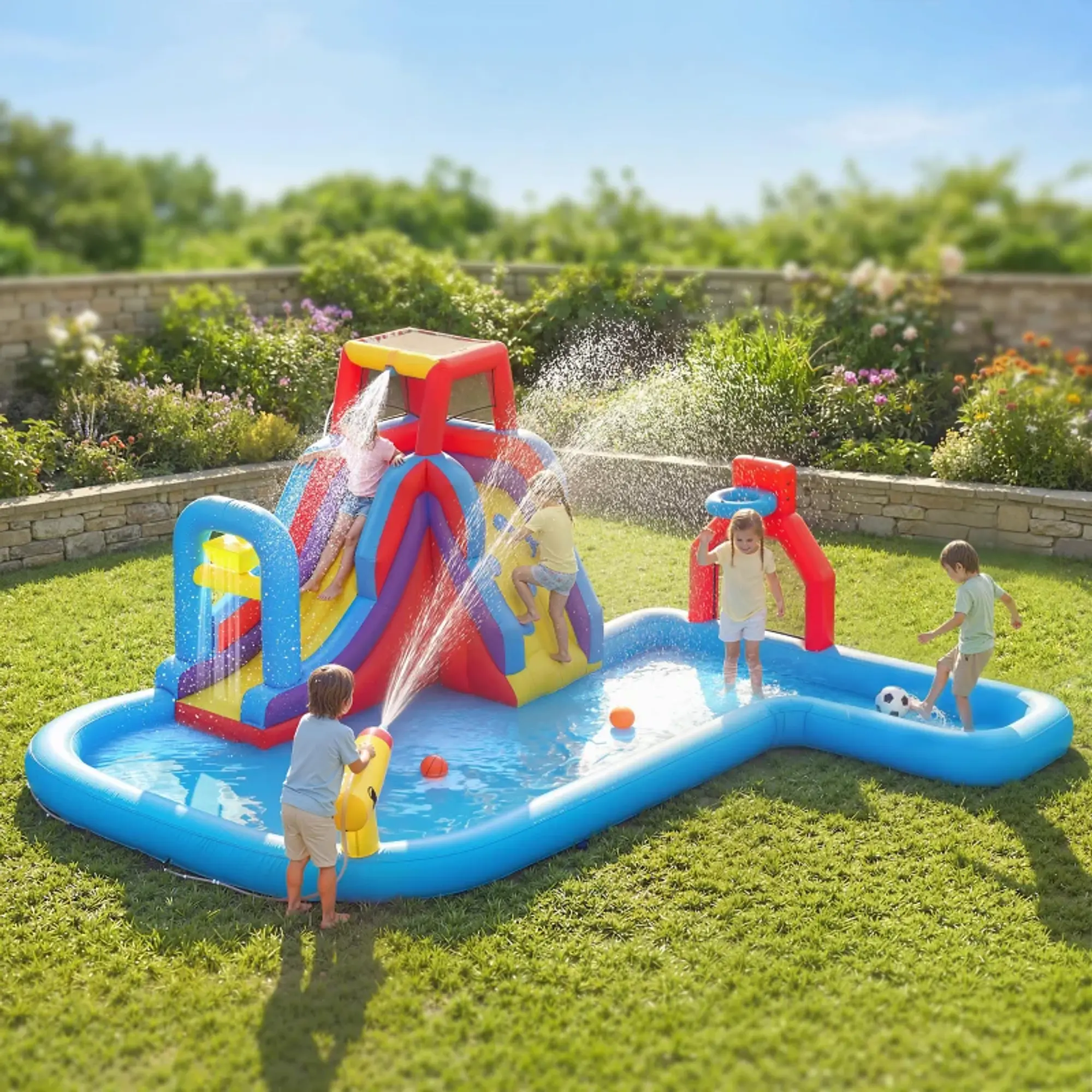 Castelo Insuflável Aquático com Insuflador 550W 2