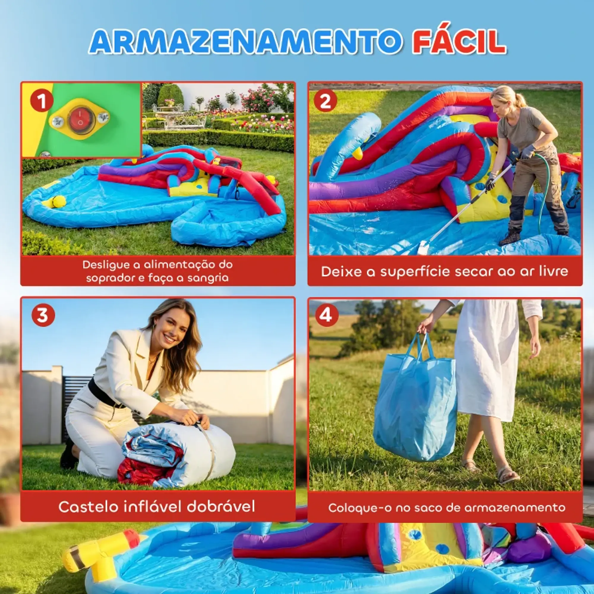 Castelo Insuflável Aquático com Insuflador 550W 5