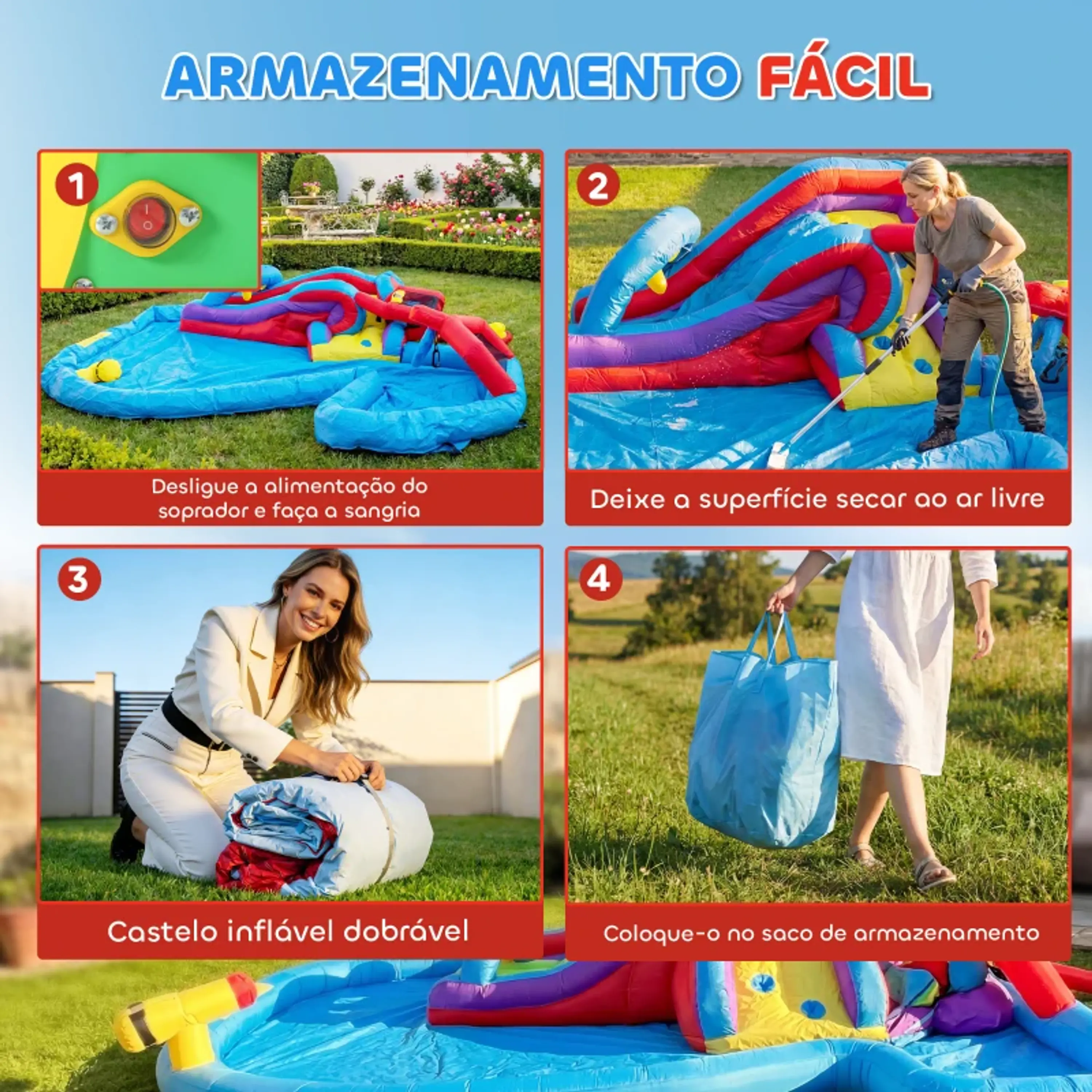 Castelo Insuflável Aquático com Insuflador 550W 5