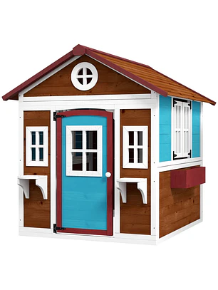 Casinha de Madeira Infantil - Castanho Escuro