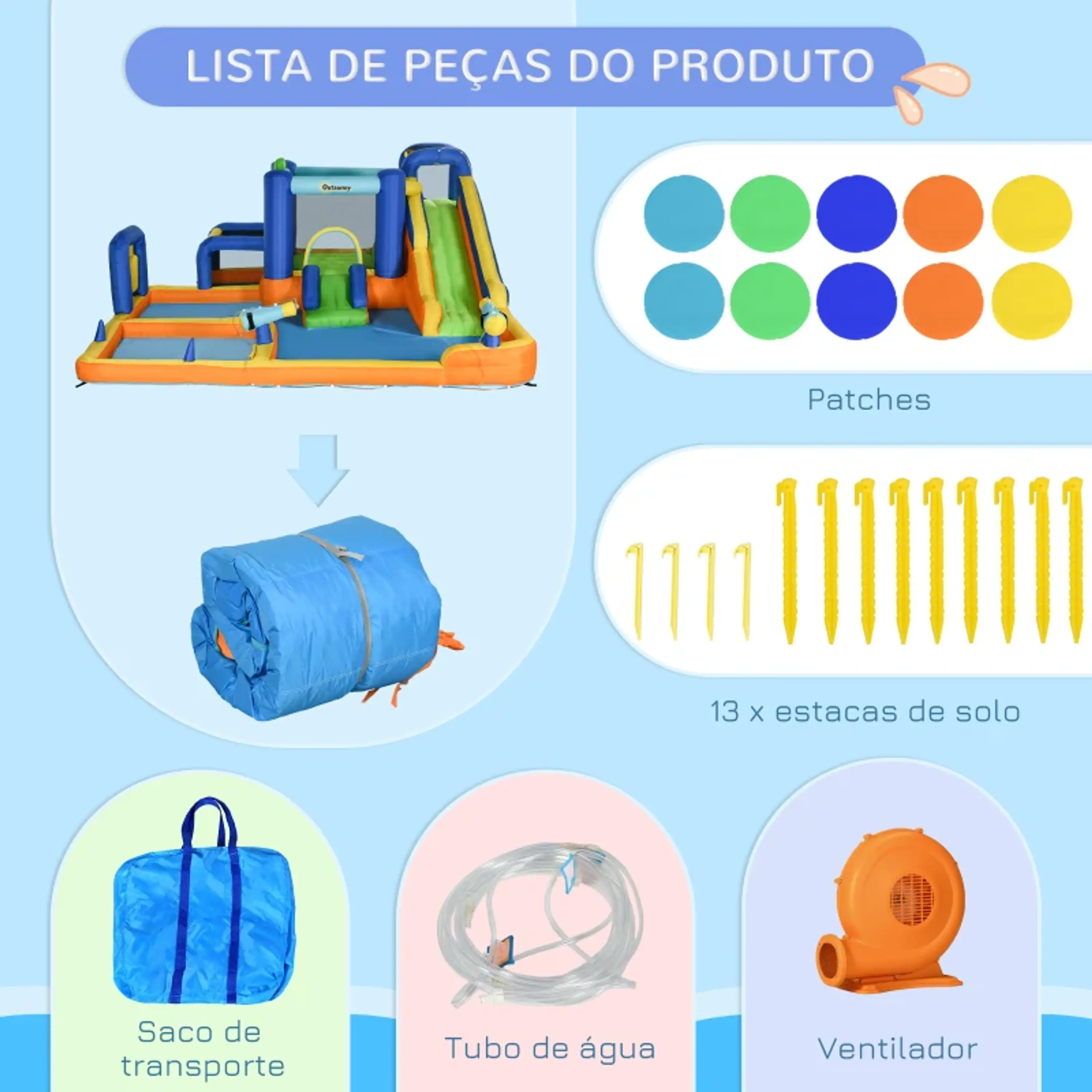 Castelo Insuflável Infantil 7 em 1 Aquático 6