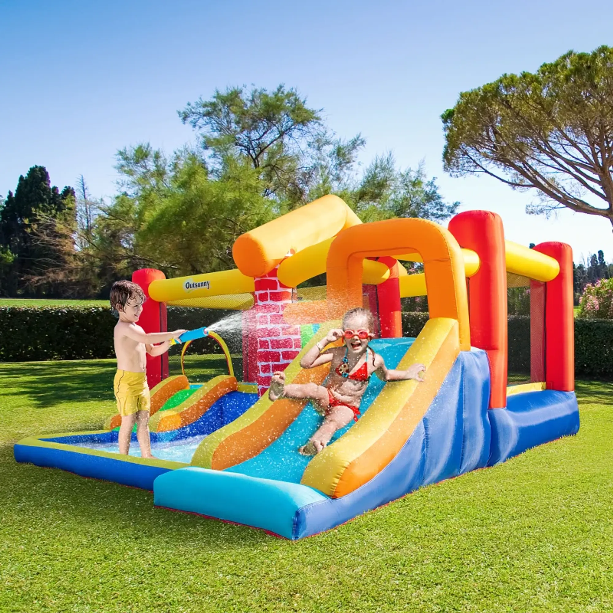 Castelo Insuflável de Escorrega Duplo 2