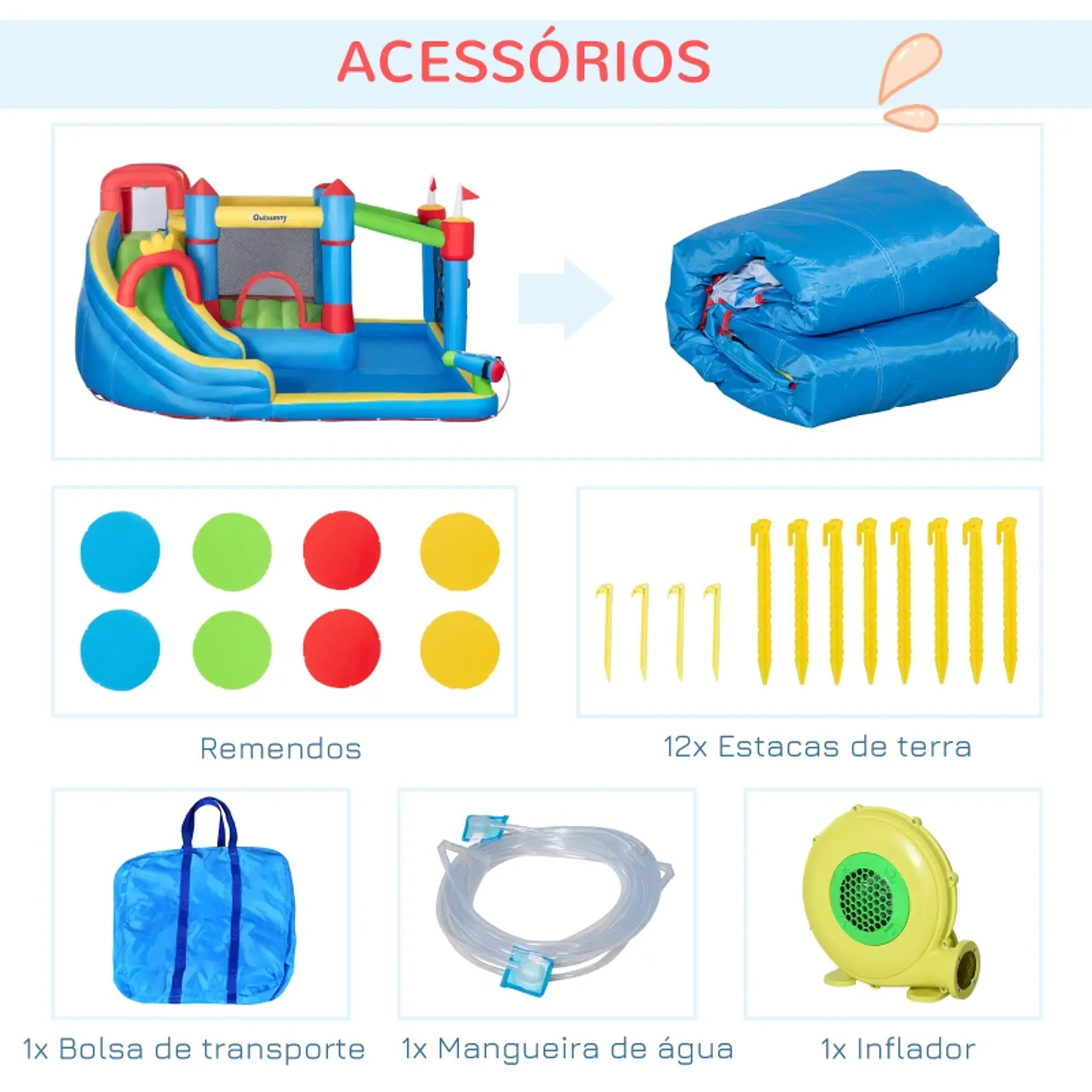 Castelo Insuflável com Escorrega & Trampolim 3