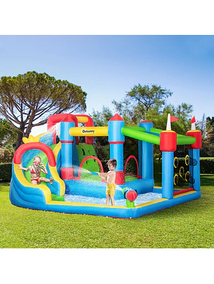 Castelo Insuflável com Escorrega & Trampolim