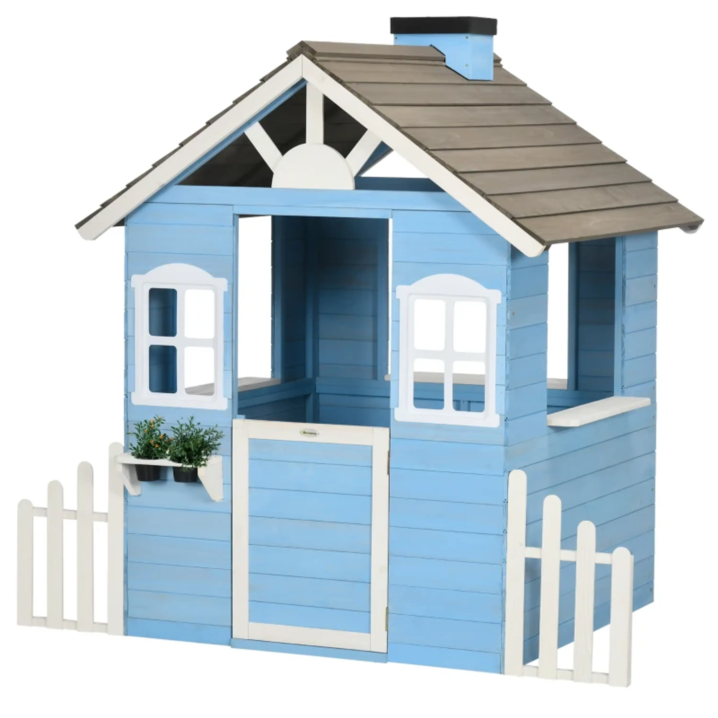 Casinha de Madeira infantil Azul 8