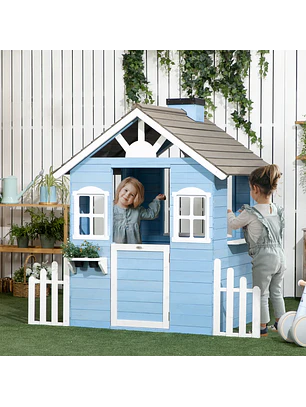 Casinha de Madeira infantil Azul