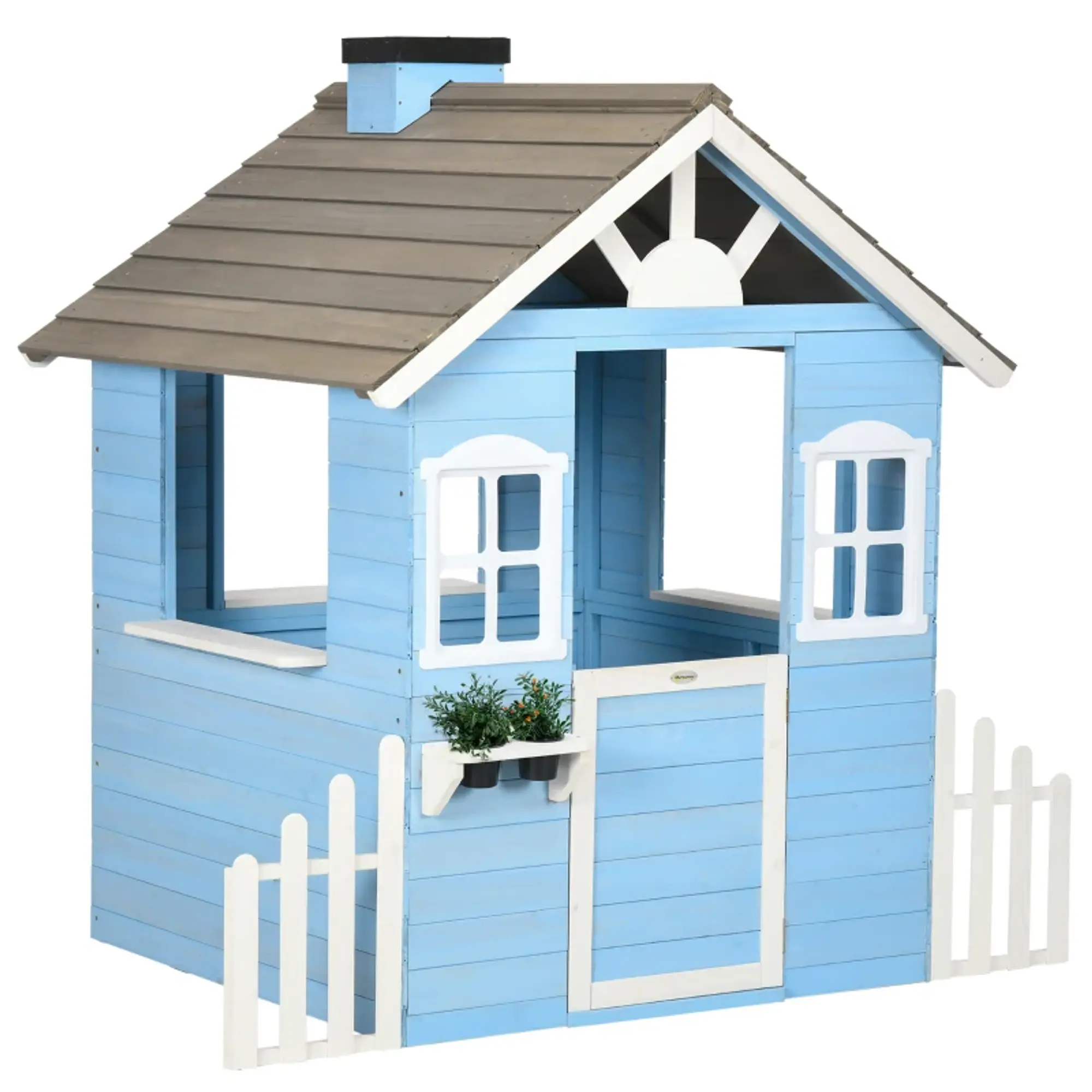 Casinha de Madeira infantil Azul 1