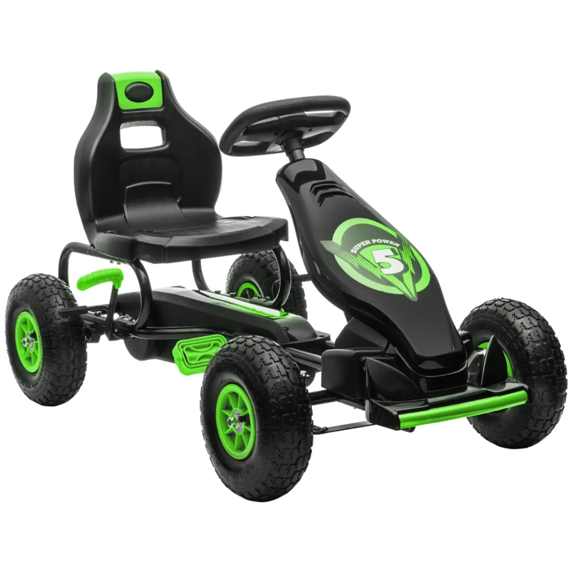 Kart a Pedais para Crianças 5-12 Anos com Travão de Mão 3