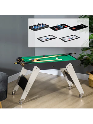 Mesa de Jogos 6 em 1 com Rodas