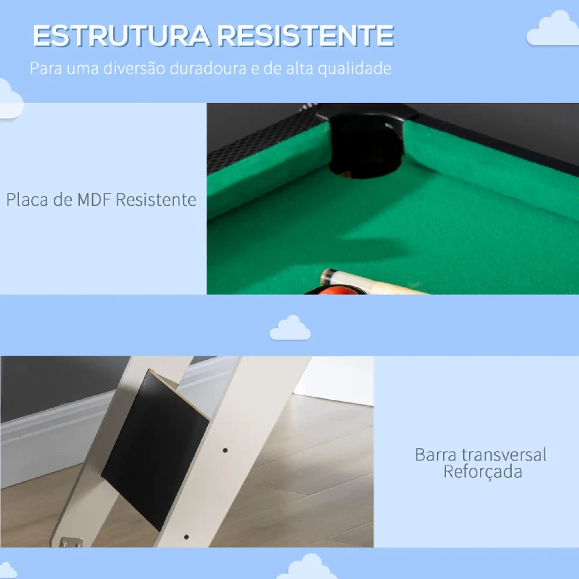 Mesa de Jogos 6 em 1 com Rodas 8