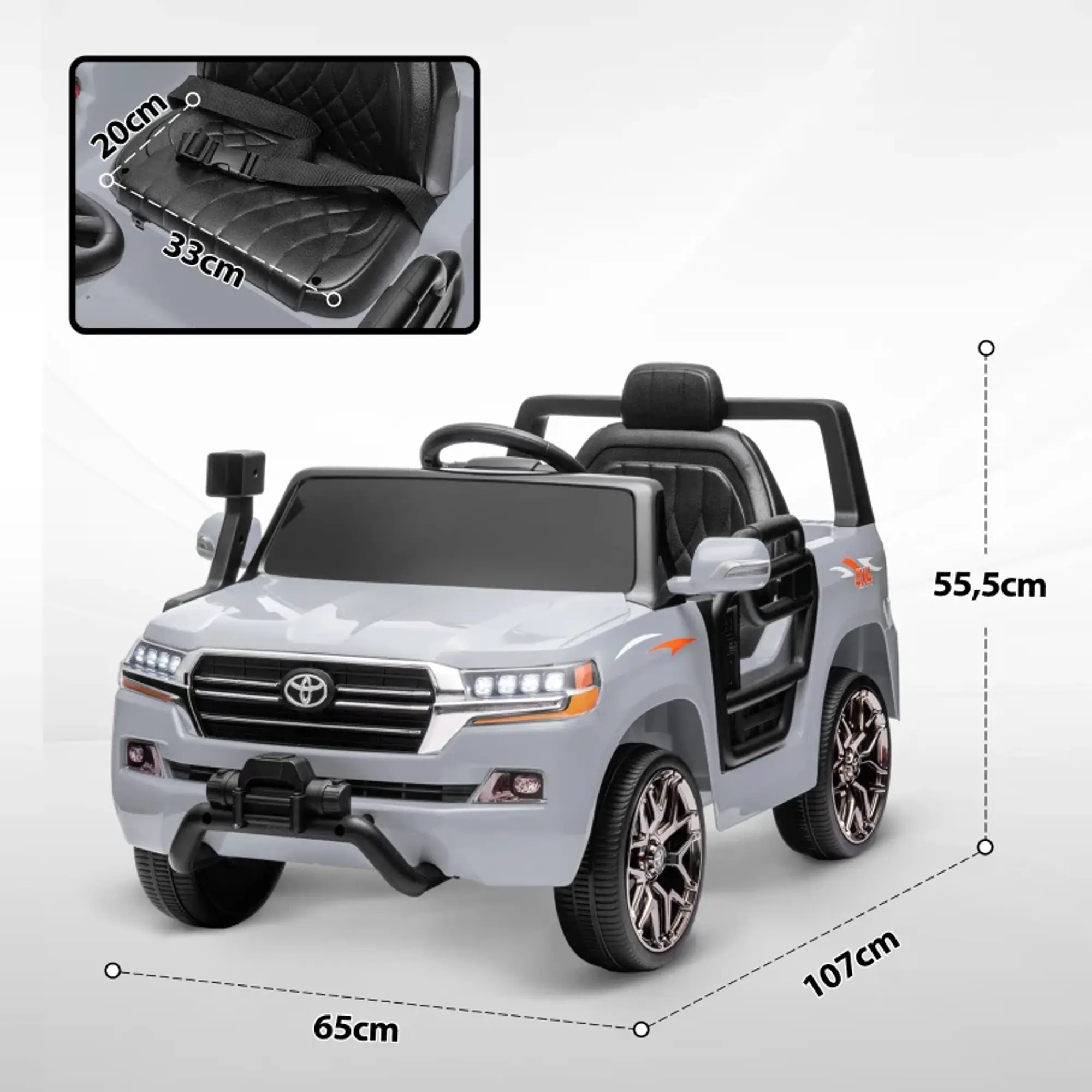 Carro Elétrico para Crianças Toyota Land Cruiser 12V 3