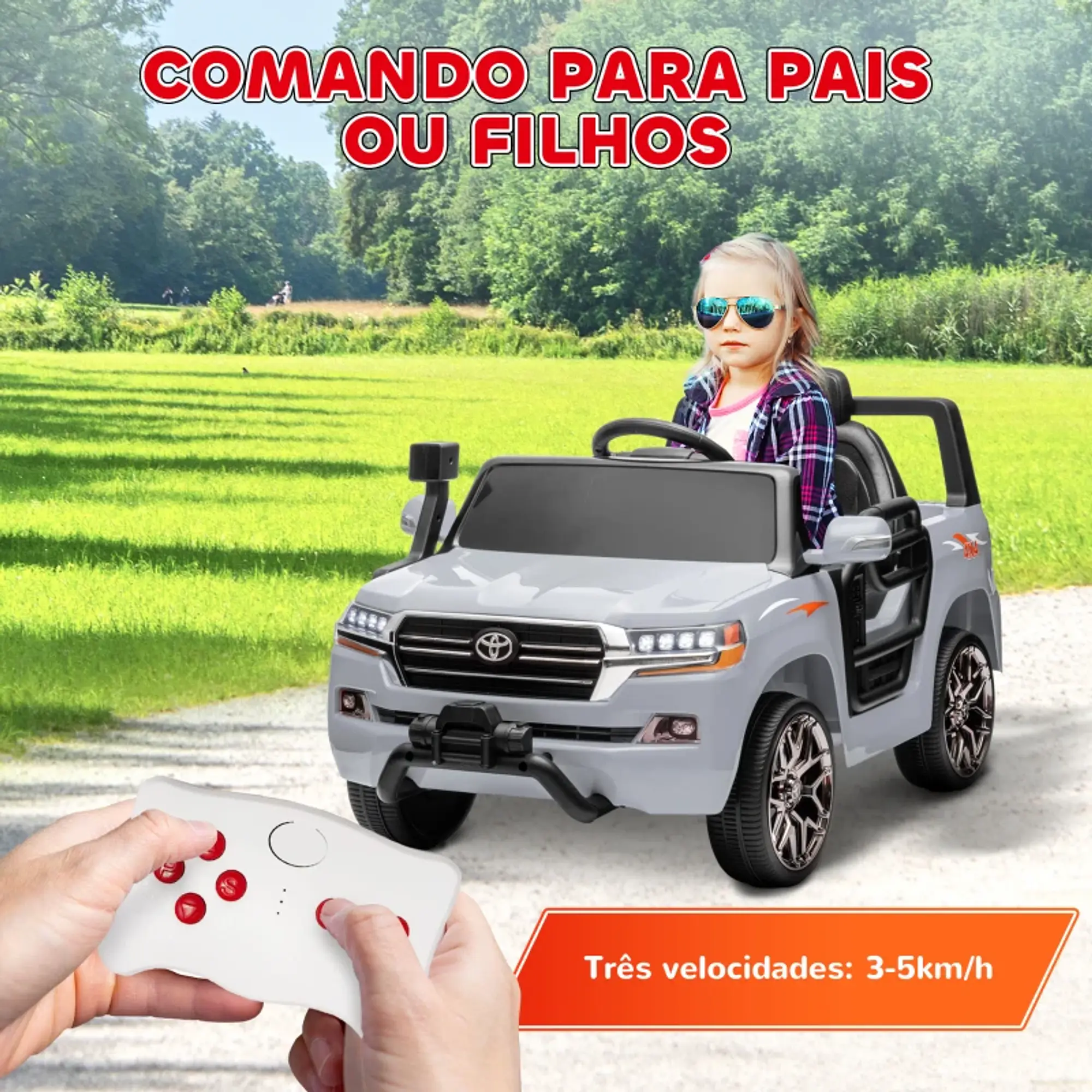 Carro Elétrico para Crianças Toyota Land Cruiser 12V 6