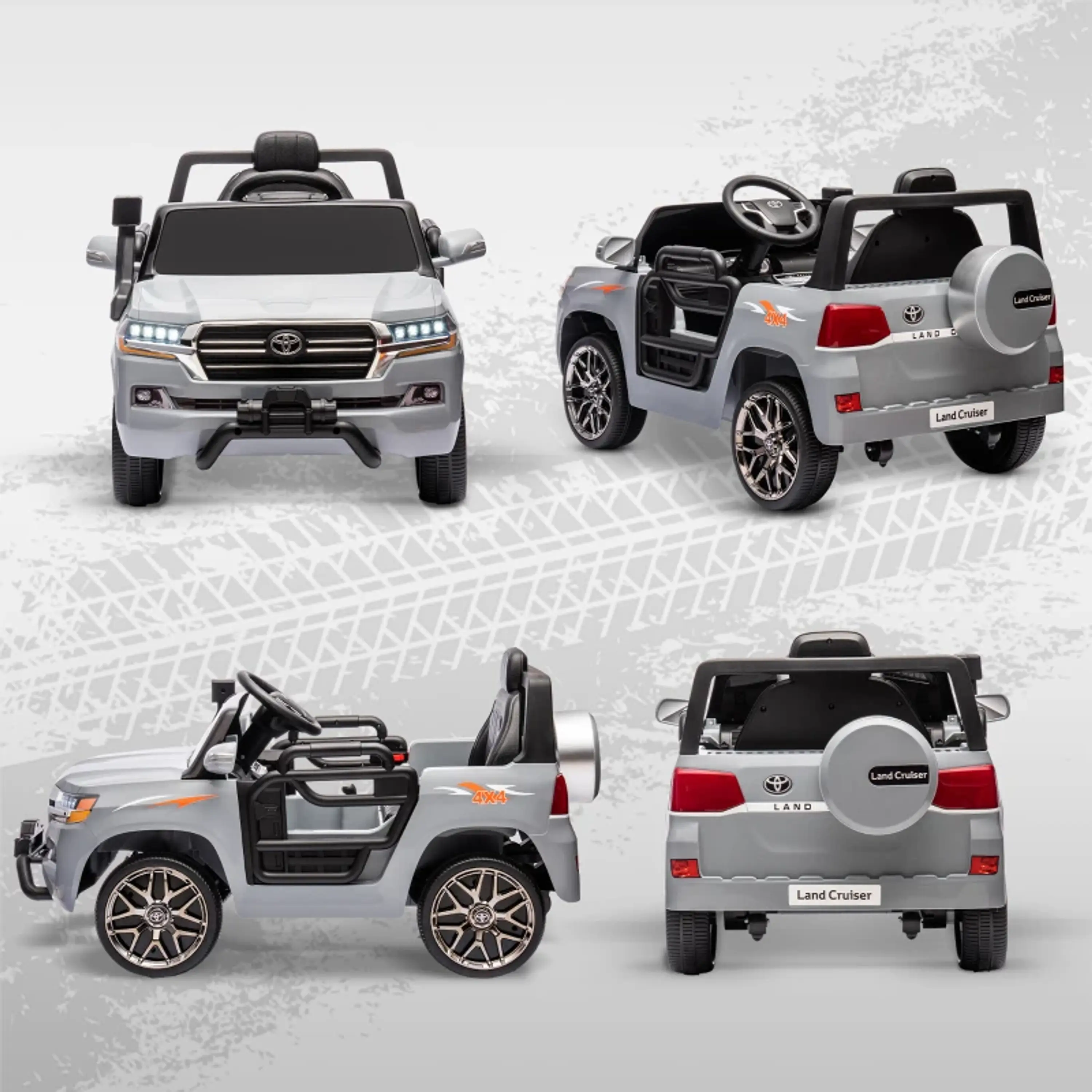 Carro Elétrico para Crianças Toyota Land Cruiser 12V 4
