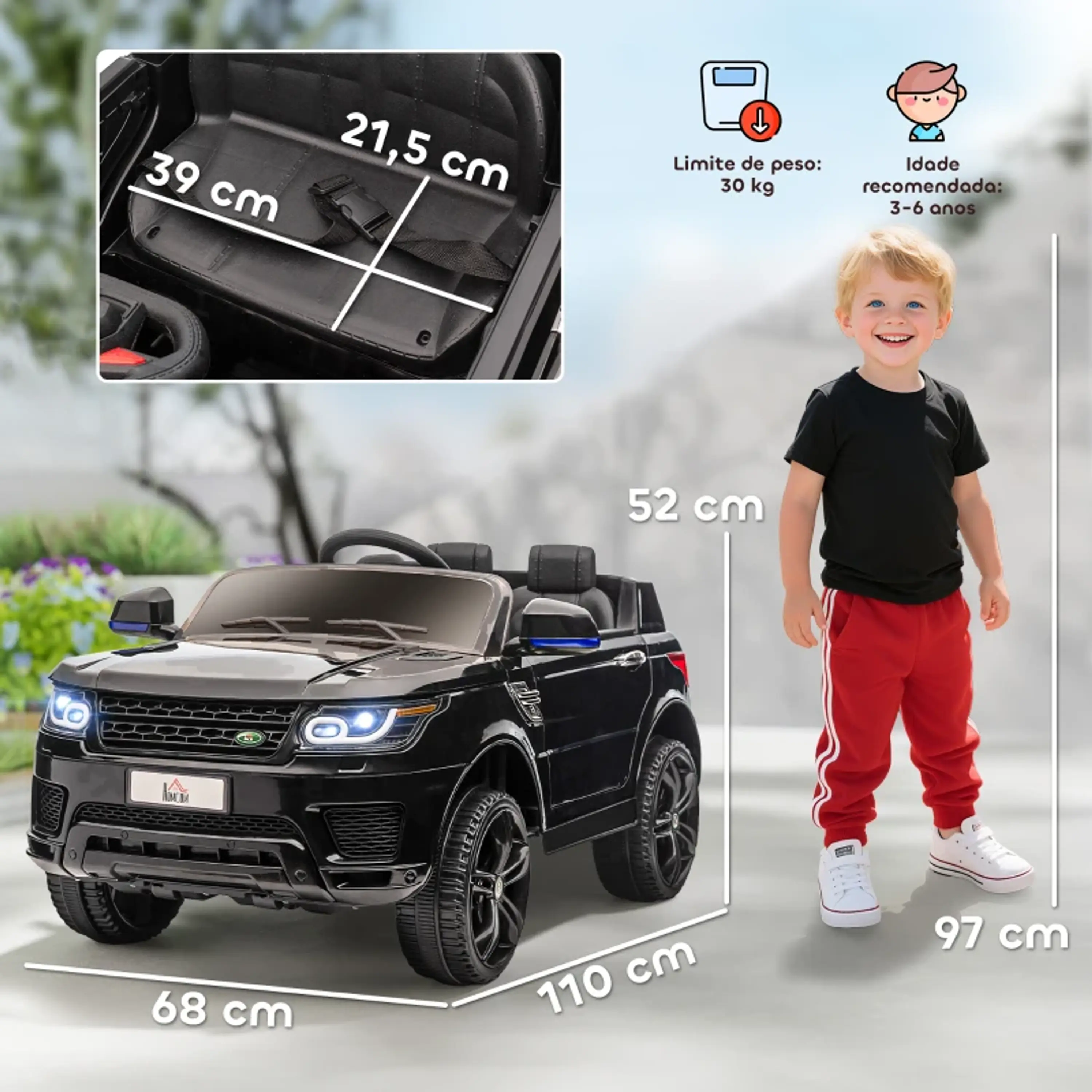 Carro Elétrico SUV Infantil 12V 4