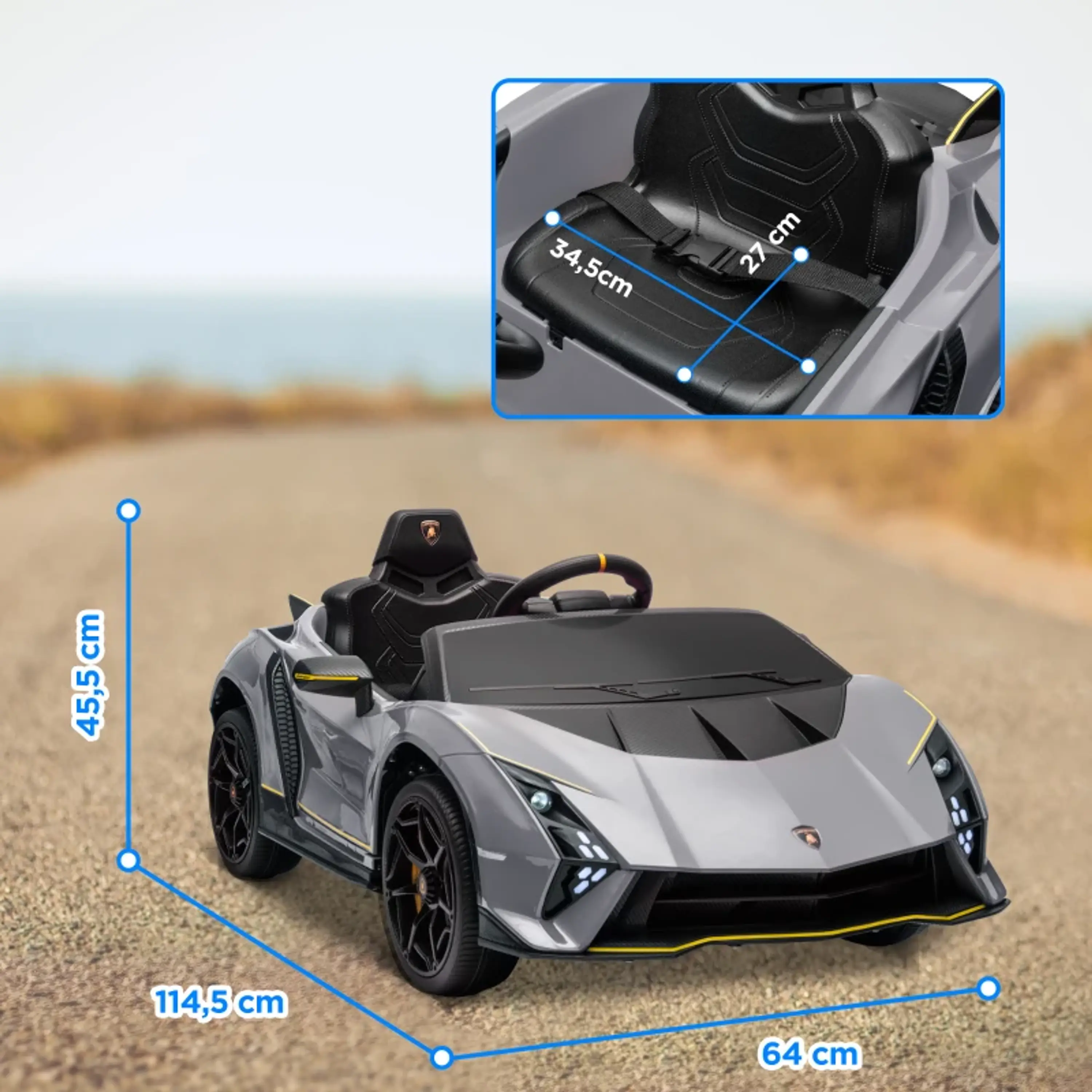 Carro Elétrico Lamborghini 12V  com Musica 4