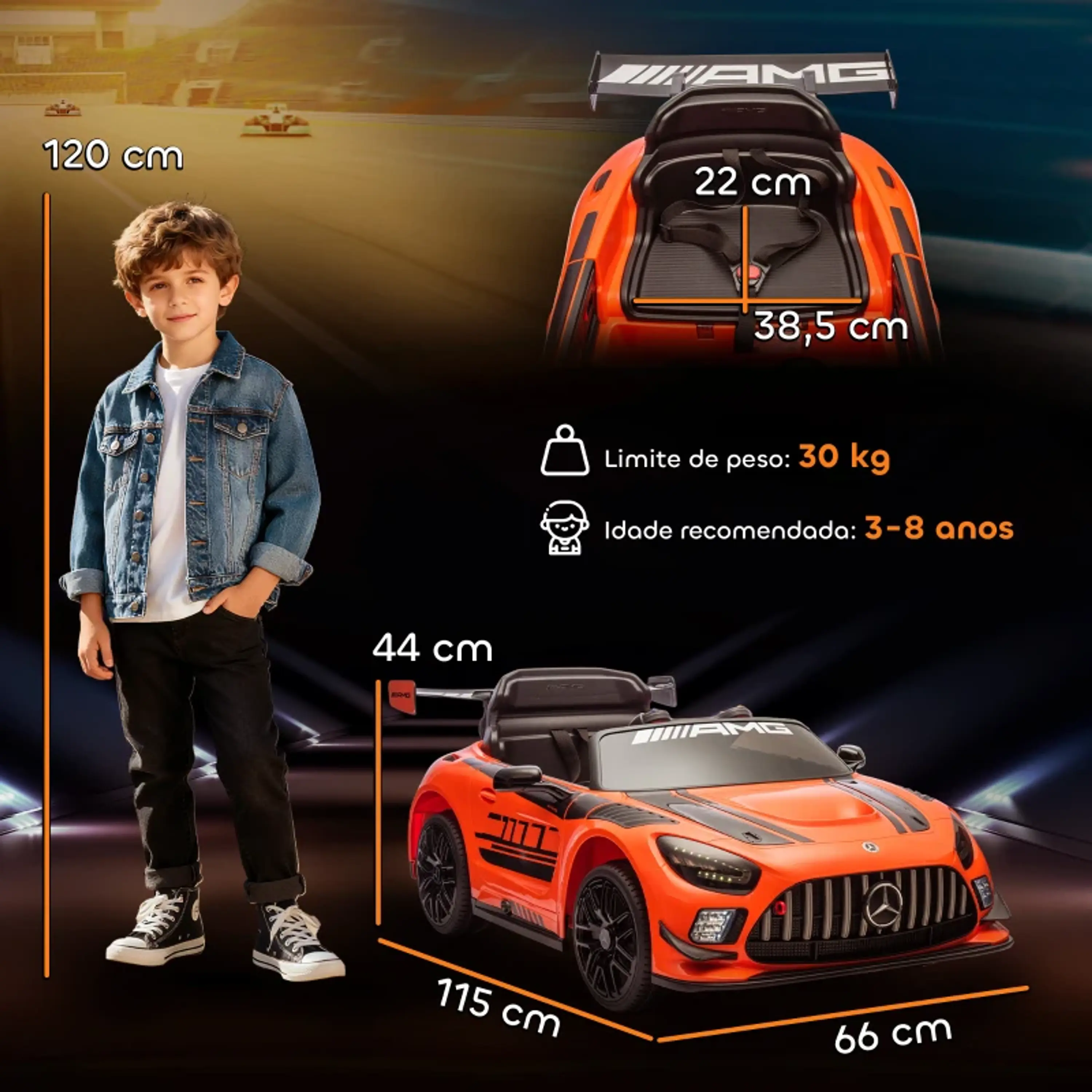 Carro Elétrico Mercedes-AMG GT3 Evo 12V 4