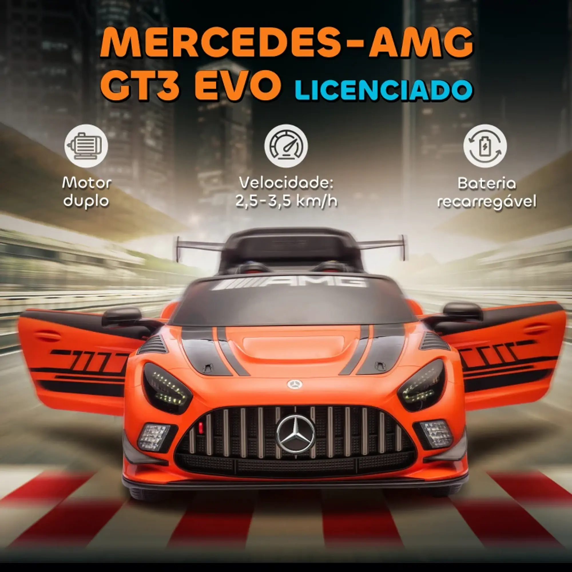 Carro Elétrico Mercedes-AMG GT3 Evo 12V 8