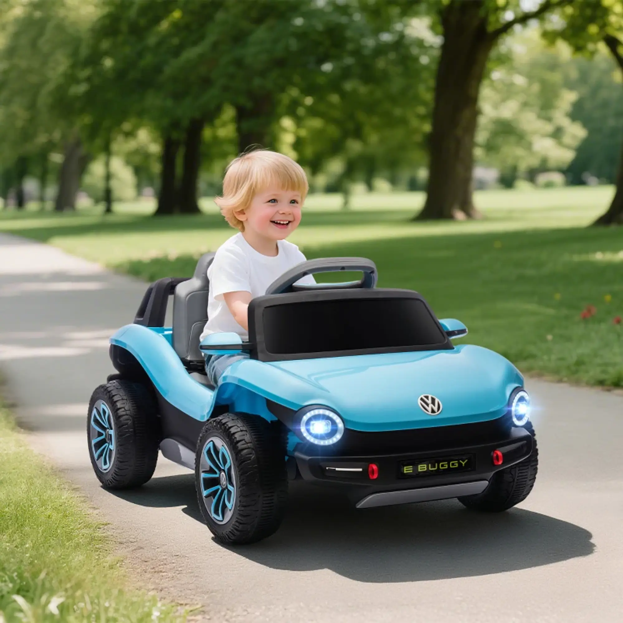 Carro Elétrico Infantil Volkswagen E-Buggy Bateria 12V 7