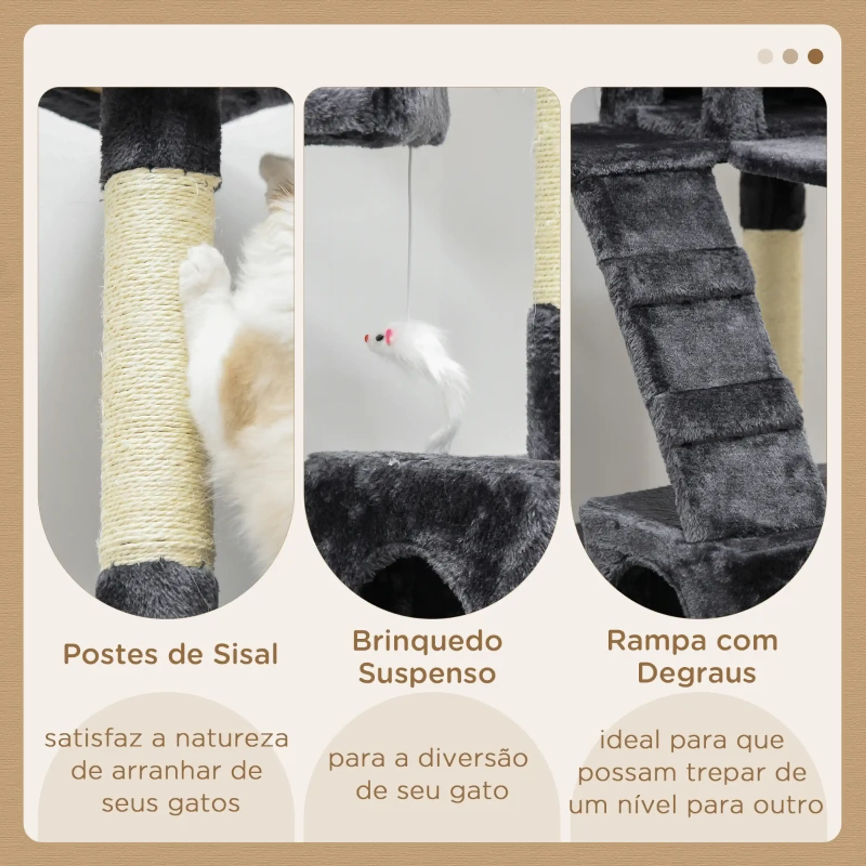 Arranhador para Gatos Grande 49x49x173 5