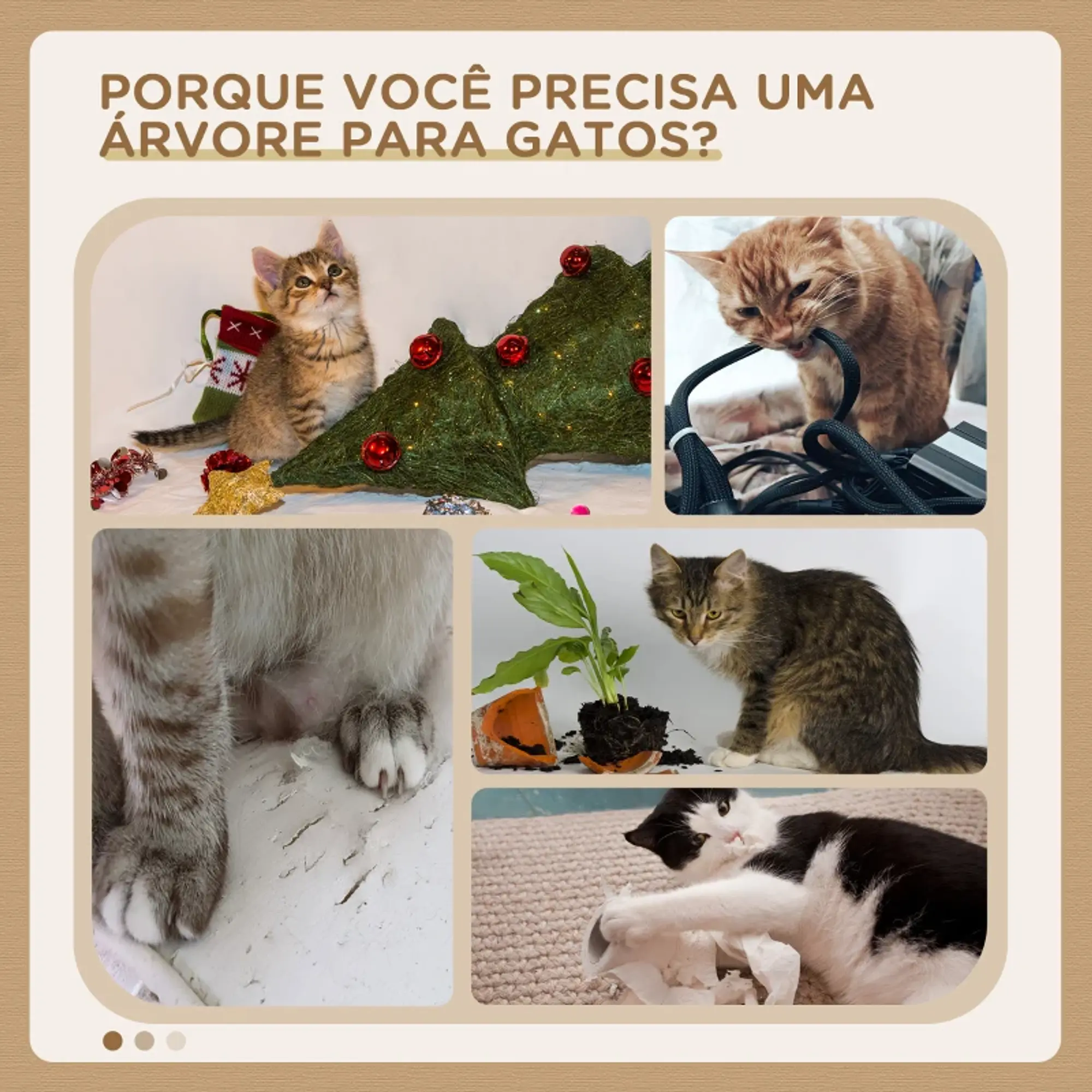 Arranhador para Gatos Grande 49x49x173 7