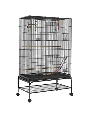 Gaiola para Pássaros com Rodas 97x58x160 cm
